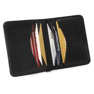 Otto Angelino Genuine Leather Ultra Slim Bifold Card and Cash Wallet - Unisex