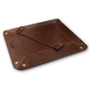 Londo - Leather Tray Organizer - Practical Storage Box for Wallets, Watches, Keys, Coins, Cell Phones and Office Equipment