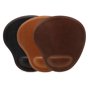 Londo Leather Oval Mouse Pad with Wrist Rest