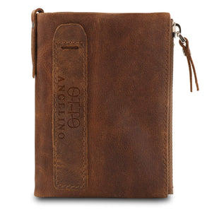Otto Angelino Genuine Leather Multipurpose Bifold Wallet - RFID Blocking - Unisex
