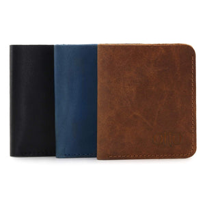 Otto Angelino Genuine Leather Ultra Slim Bifold Card and Cash Wallet - Unisex