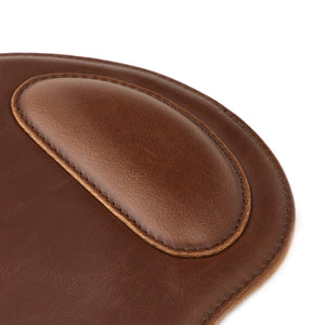 Londo Leather Oval Mouse Pad with Wrist Rest