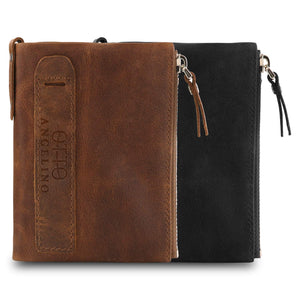 Otto Angelino Genuine Leather Multipurpose Bifold Wallet - RFID Blocking - Unisex