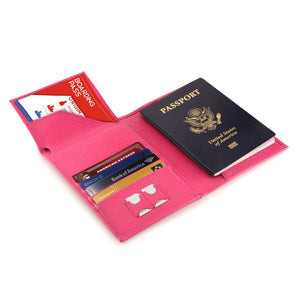 Otto Angelino - Passport Wallet with Ticket Slot and Baggage Tags