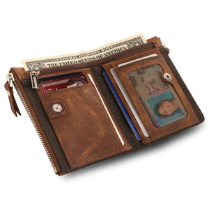 Otto Angelino Genuine Leather Multipurpose Bifold Wallet - RFID Blocking - Unisex