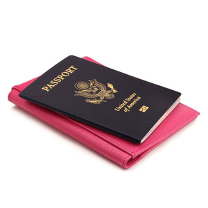 Otto Angelino - Passport Wallet with Ticket Slot and Baggage Tags