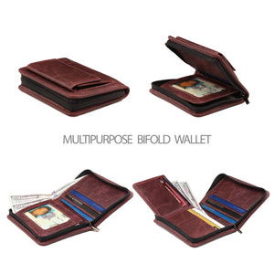 Otto Angelino - Zippered Bifold Wallet for Men