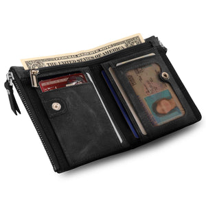 Otto Angelino Genuine Leather Multipurpose Bifold Wallet - RFID Blocking - Unisex