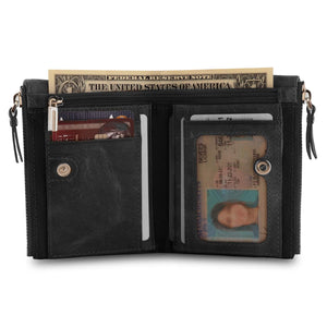 Otto Angelino Genuine Leather Multipurpose Bifold Wallet - RFID Blocking - Unisex