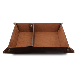 Londo - Leather Tray Organizer - Practical Storage Box for Wallets, Watches, Keys, Coins, Cell Phones and Office Equipment