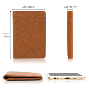 Otto Angelino Genuine Bifold Leather Wallet - Passport Style - ID, Bank Cards and Cash, RFID BLOCKING - Unisex