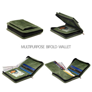 Otto Angelino - Zippered Bifold Wallet for Men