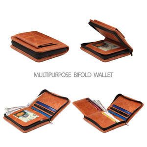 Otto Angelino - Zippered Bifold Wallet for Men