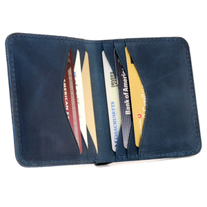 Otto Angelino Genuine Leather Ultra Slim Bifold Card and Cash Wallet - Unisex