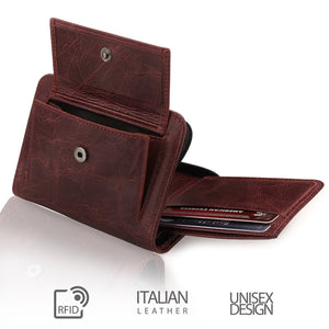 Otto Angelino - Zippered Bifold Wallet for Men