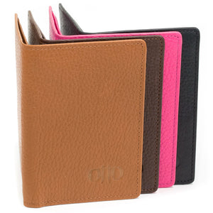 Otto Angelino Genuine Bifold Leather Wallet - Passport Style - ID, Bank Cards and Cash, RFID BLOCKING - Unisex