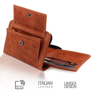 Otto Angelino - Zippered Bifold Wallet for Men