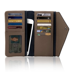 Otto Angelino Genuine Leather Envelope Wallet with Phone Compatible Slots - RFID Blocking - Unisex