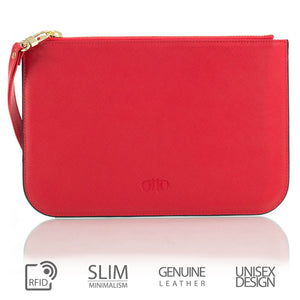 Otto Angelino - Smooth Wavy Wallet with Wristlet Strap
