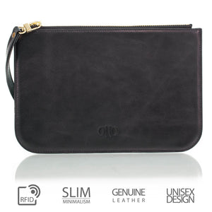Otto Angelino - Smooth Wavy Wallet with Wristlet Strap
