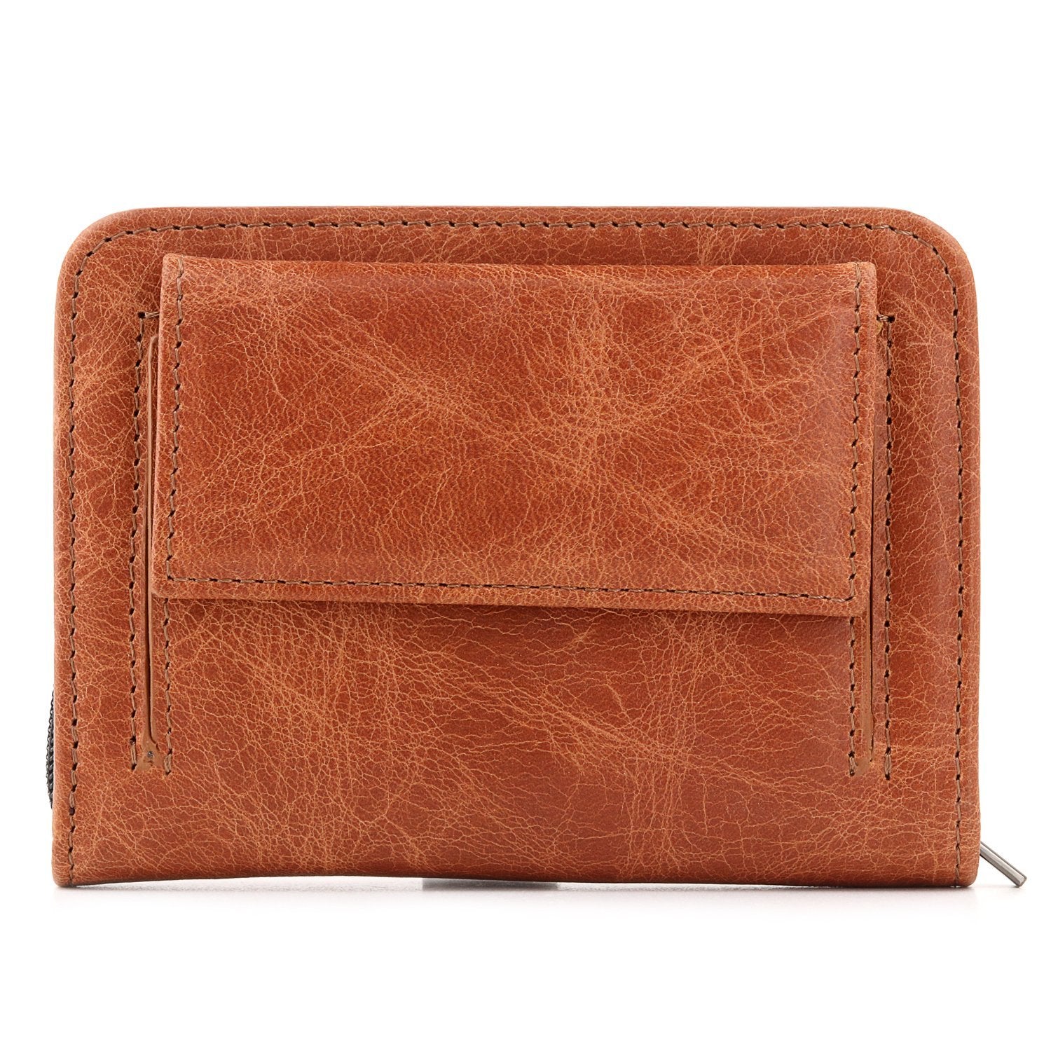 Otto Angelino Men's RFID Blocking Zippered Bifold Wallet