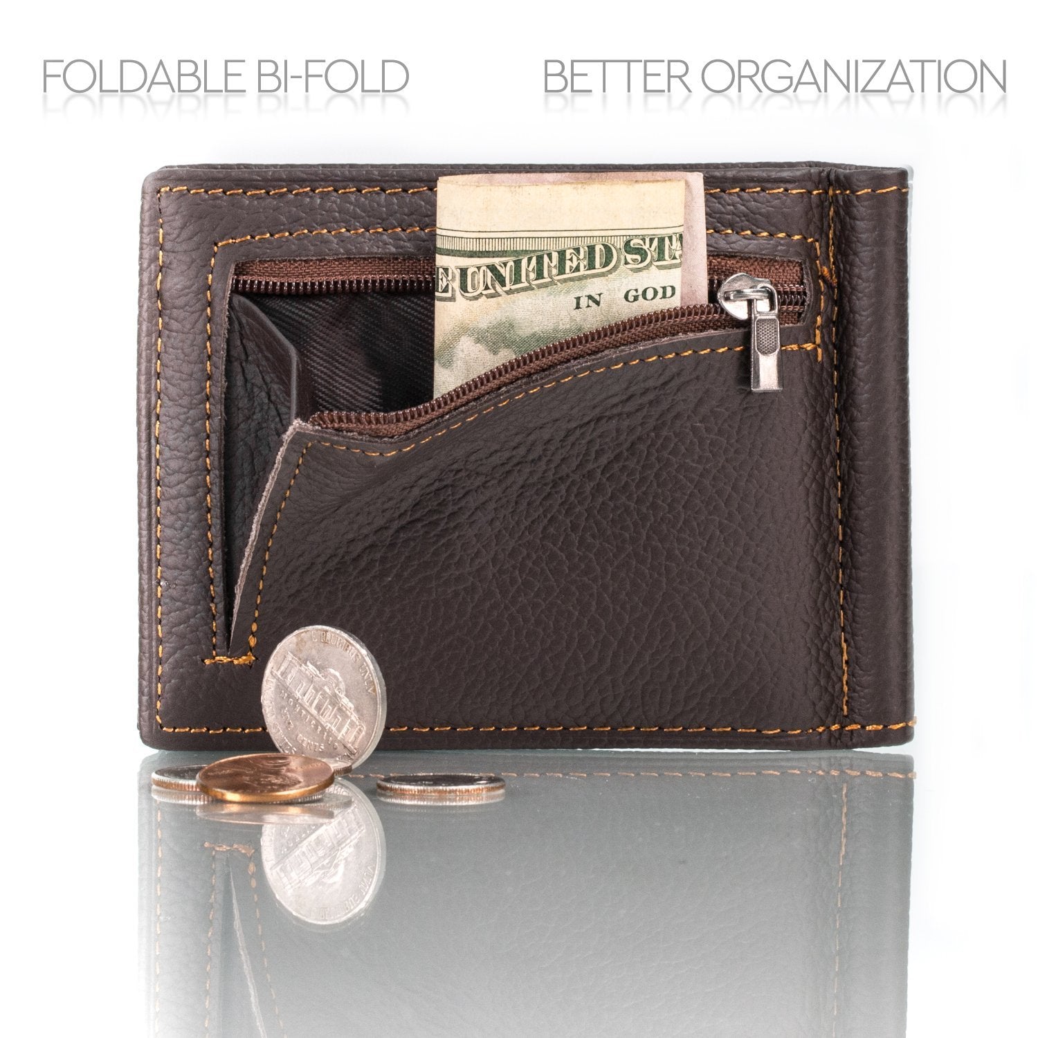 Otto Angelino - Ultra-Thin Men's Wallet with Bill Clip