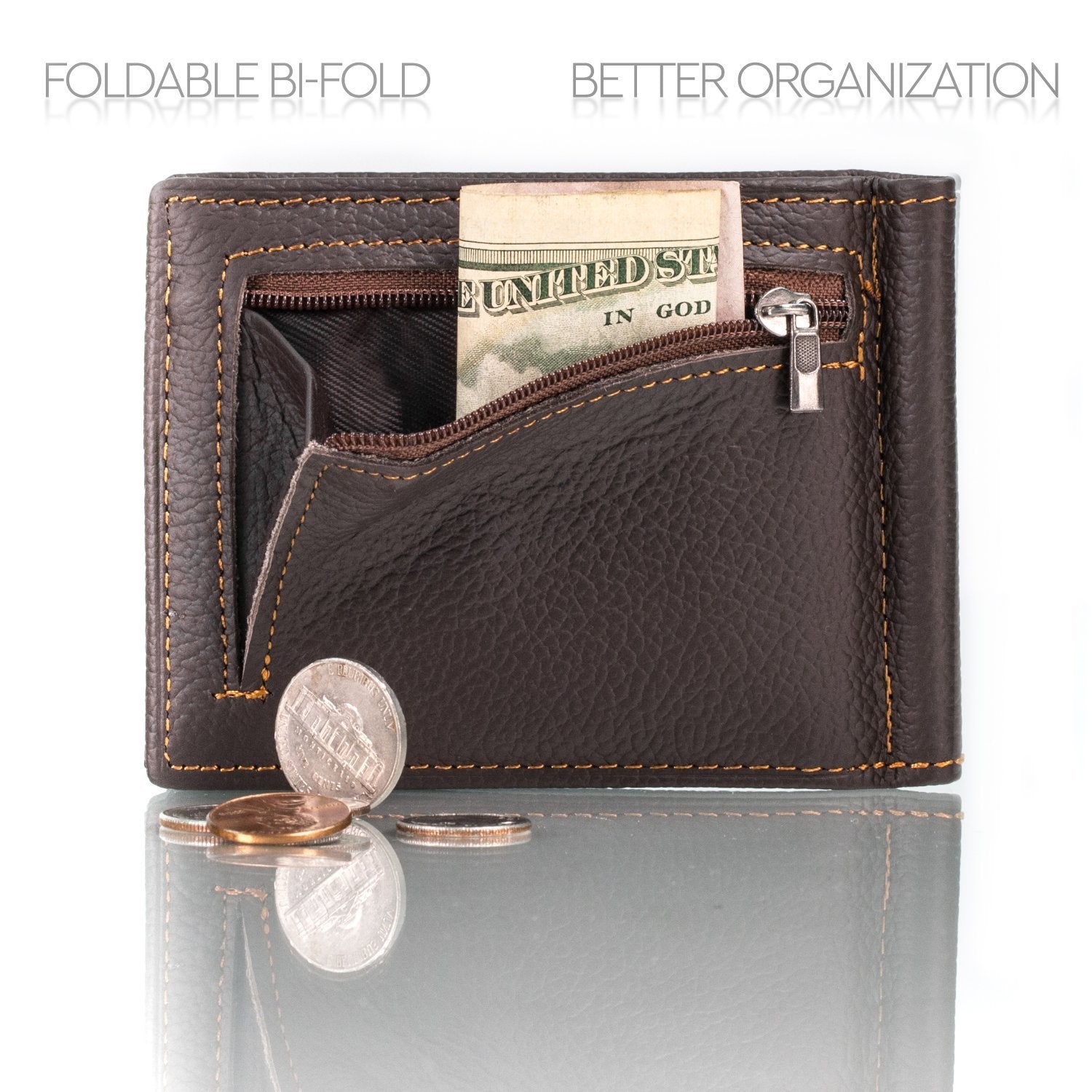 wallet with money clip inside