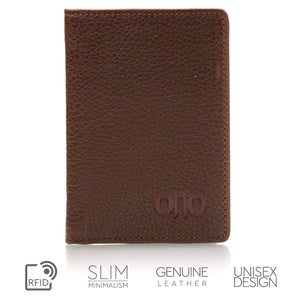 Otto Angelino Genuine Bifold Leather Wallet - Passport Style - ID, Bank Cards and Cash, RFID BLOCKING - Unisex