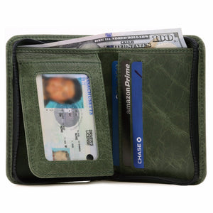 Otto Angelino - Zippered Bifold Wallet for Men