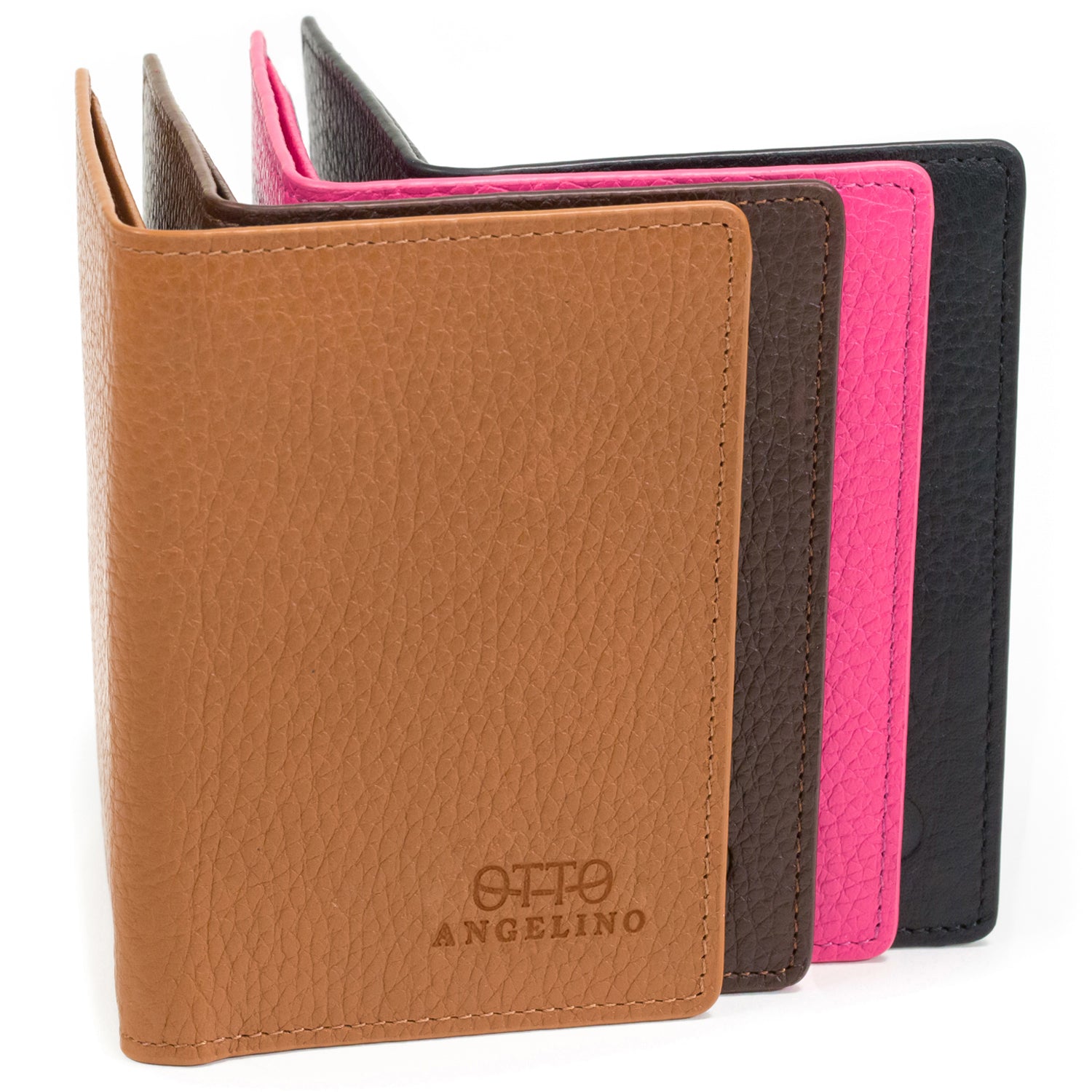 Otto Angelino Top Grain Leather Zippered ID Wallet with Wrist