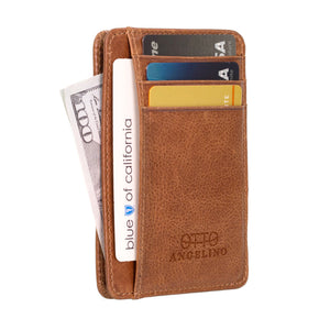 Otto Angelino Genuine Leather Wallet - Bank Cards, Money, Driver's License - Unisex