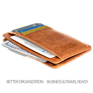 Otto Angelino Genuine Leather Wallet - Bank Cards, Money, Driver's License - Unisex