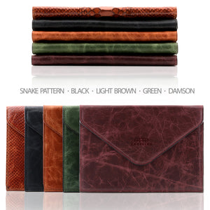 Otto Angelino - Italian Leather Slim Women’s Hooded Clutch
