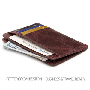 Otto Angelino Genuine Leather Wallet - Bank Cards, Money, Driver's License - Unisex