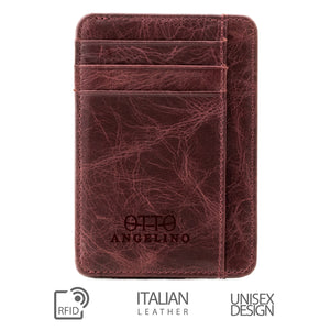 Otto Angelino Genuine Leather Wallet - Bank Cards, Money, Driver's License - Unisex
