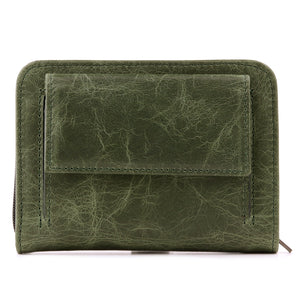 Otto Angelino RFID Blocking Men's Zippered Bifold Wallet-Italian Cowhide Leather