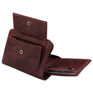 Otto Angelino RFID Blocking Men's Zippered Bifold Wallet-Italian Cowhide Leather