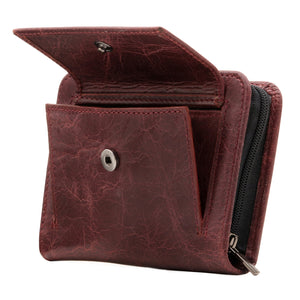 Otto Angelino RFID Blocking Men's Zippered Bifold Wallet-Italian Cowhide Leather