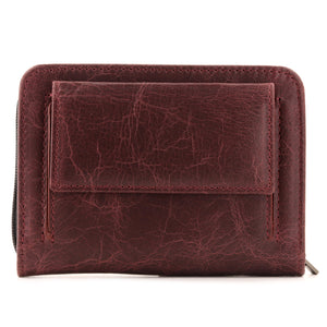 Otto Angelino RFID Blocking Men's Zippered Bifold Wallet-Italian Cowhide Leather