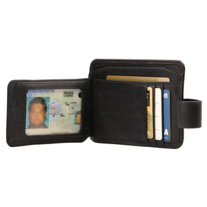 Otto Angelino Italian Leather Minimalist Men’s Wallet - Quick ID Access - RFID Blocking