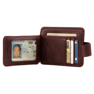 Otto Angelino Italian Leather Minimalist Men’s Wallet - Quick ID Access - RFID Blocking
