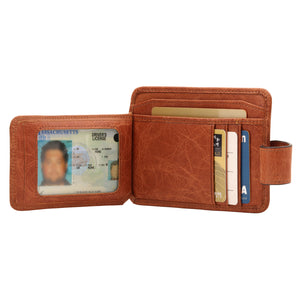 Otto Angelino Italian Leather Minimalist Men’s Wallet - Quick ID Access - RFID Blocking
