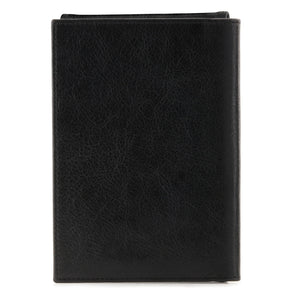 Otto Angelino Real Leather Passport Wallet - RFID Blocking with Ticket Slot and Baggage Tag