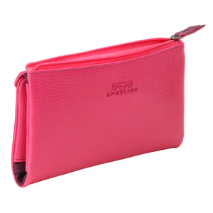 Otto Angelino Genuine Leather Envelope Wallet with Phone Compatible Slots - RFID Blocking - Unisex