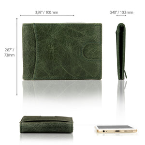 Otto Angelino Top Grain Leather Wallet with Money Clip - RFID Blocking – Unisex