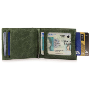 Otto Angelino Top Grain Leather Wallet with Money Clip - RFID Blocking – Unisex