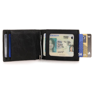 Otto Angelino Top Grain Leather Wallet with Money Clip - RFID Blocking – Unisex