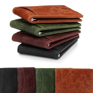 Otto Angelino Top Grain Leather Wallet with Money Clip - RFID Blocking – Unisex