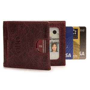 Otto Angelino Top Grain Leather Wallet with Money Clip - RFID Blocking – Unisex