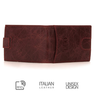 Otto Angelino Top Grain Leather Wallet with Money Clip - RFID Blocking – Unisex